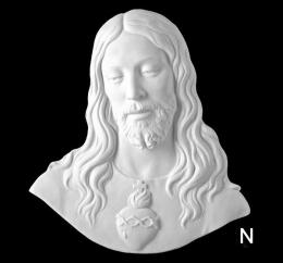 BLACK SYNTHETIC MARBLE SACRED HEART
